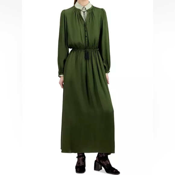 The Kooples Dresses & Skirts - The Kooples Maxi Dress Army green color. Viscose. Retail $365